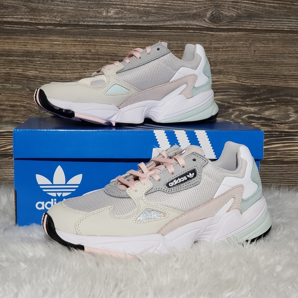 New Adidas Falcon Grey White Mint Chunky Sneaker - Picture 8 of 8